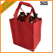 6 bottles non woven wine bottle bag with handles